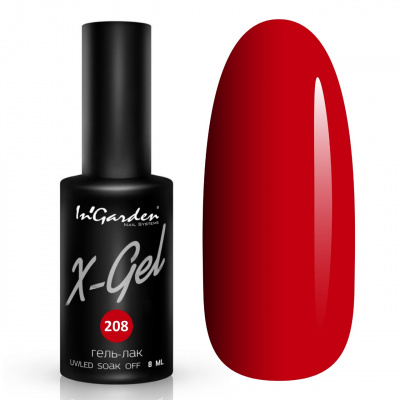 ingarden x-gel №208 гель-лак, 8 мл | для-ногтей.рф