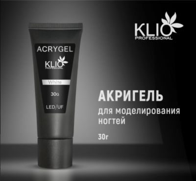 акригель white klio 30 г | для-ногтей.рф