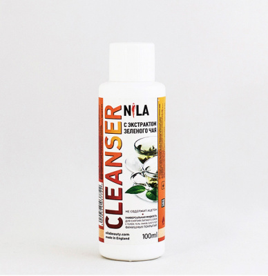 nila cleanser средство для снятия липкого слоя с экстрактом зеленого чая 100 мл | для-ногтей.рф