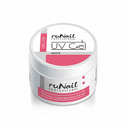 RuNail Однофазный, White, УФ-гель белый, №0068 15 г
