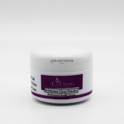  ezflow a-polymer clear acrylic powder  | для-ногтей.рф