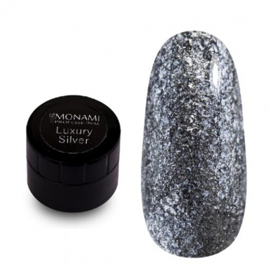 monami гель-лак с блеском luxury silver 5 гр | для-ногтей.рф