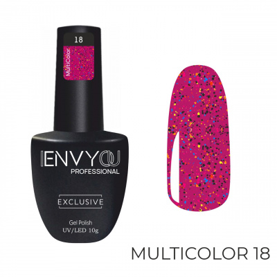 envy №018 multicolor, гель-лак с вкраплениями, 10мл | для-ногтей.рф