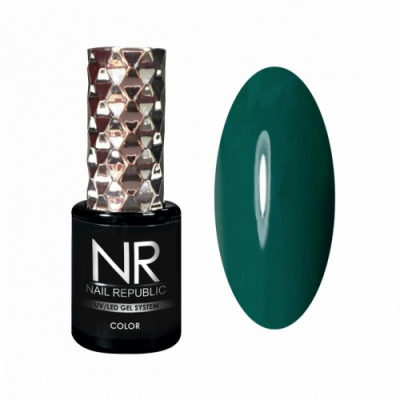 nail republic гель-лак №120, ультрамариновый зелёный, 10мл | для-ногтей.рф