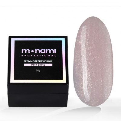 monami gel pink shine, гель камуфлирующий для наращивания, 30гр | для-ногтей.рф