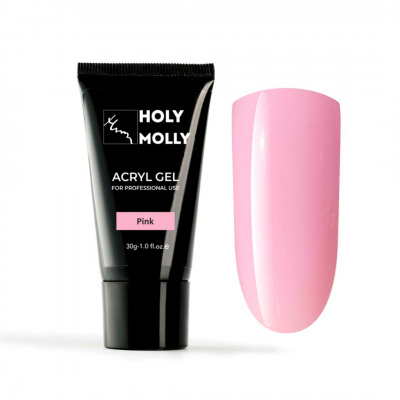 holy molly acryl gel pink, акригель розовый, 30мл | для-ногтей.рф