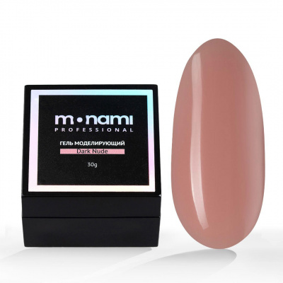 monami gel dark nude, гель камуфлирующий для наращивания, 30гр | для-ногтей.рф