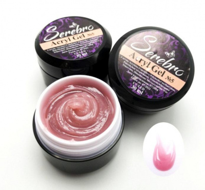 acryl gel "serebro" №5, 30 мл | для-ногтей.рф