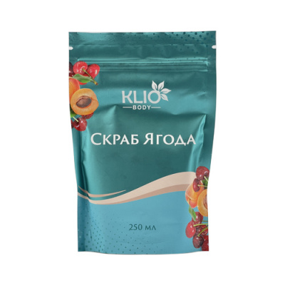klio скраб для тела, ягода, 250мл  | для-ногтей.рф