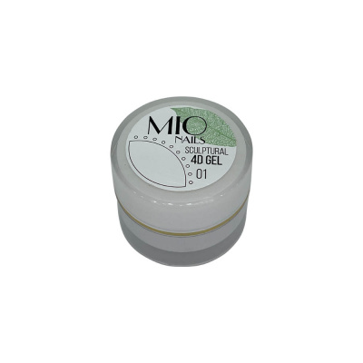 mio 4d gel, пластилин, №1, белый, 5гр | для-ногтей.рф