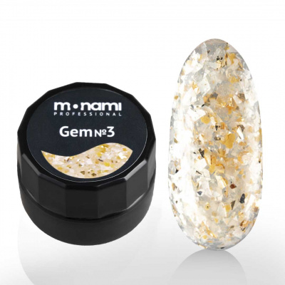 monami gem №003, гель-лак с блестками, 7,5 г | для-ногтей.рф