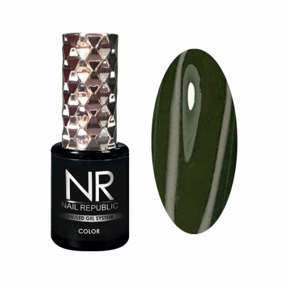 nail republic гель-лак №121, умеренно-оливковый, 10мл | для-ногтей.рф