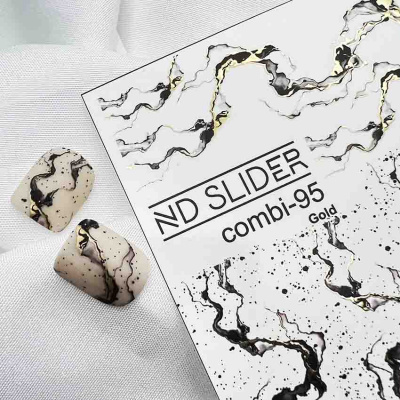 nd slider слайдер-дизайн для ногтей, combi №095 gold | для-ногтей.рф