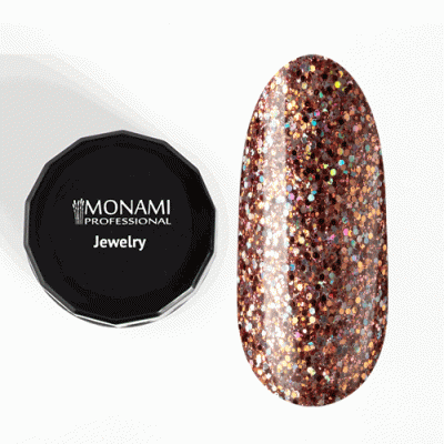 monami гель-лак с блеском jewelry smoky quartz, 5 гр | для-ногтей.рф