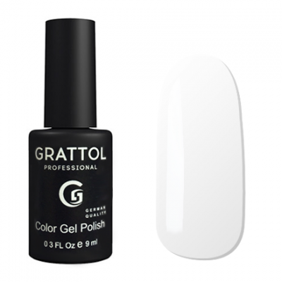 grattol color gel polish white gtс 001 | для-ногтей.рф