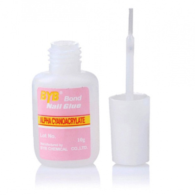 клей для ногтей byb bond alpha cyanoacrylate с кисточкой, 10г | для-ногтей.рф