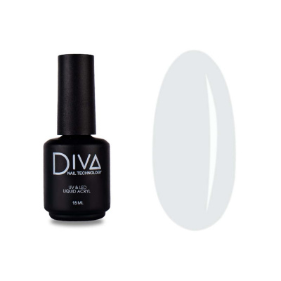 diva liquid acryl, жидкий акрил №001, 15мл | для-ногтей.рф