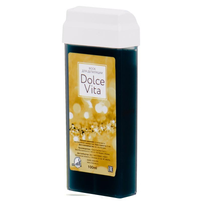 воск в картридже dolce vita, синий с азуленом. | для-ногтей.рф