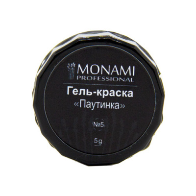 гель-краска паутинка monami, монами №5 (белая), 5 гр. | для-ногтей.рф