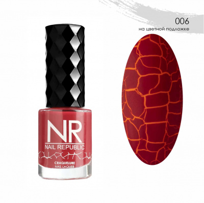 nail republic craquelure, кракелюр гель-лак №006, 10мл | для-ногтей.рф
