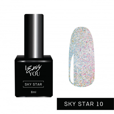envy sky star №010, гель-лак светоотражающий, 10мл | для-ногтей.рф