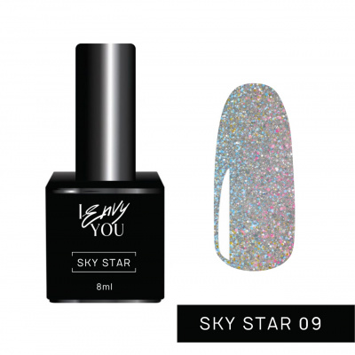 envy sky star №009, гель-лак светоотражающий, 10мл | для-ногтей.рф
