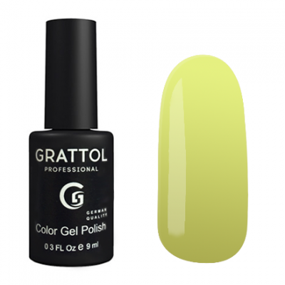 grattol color gel polish light yellow gtc 125 | для-ногтей.рф