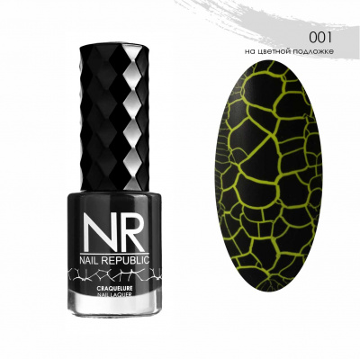 nail republic craquelure, кракелюр гель-лак №001, 10мл | для-ногтей.рф