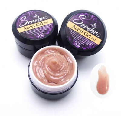 acryl gel "serebro" №7, 15 мл | для-ногтей.рф