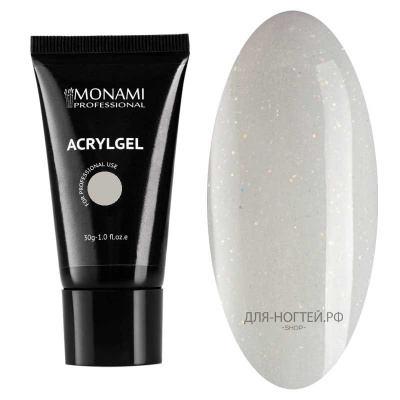 monami milky white shine, акригель, 30 г | для-ногтей.рф
