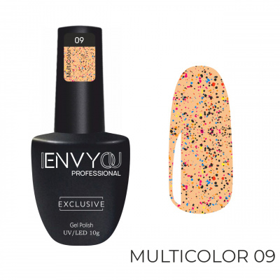 envy №009 multicolor, гель-лак с вкраплениями, 10мл | для-ногтей.рф