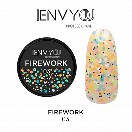Envy Firework №003, Гель-лак с шестигранниками, 6мл