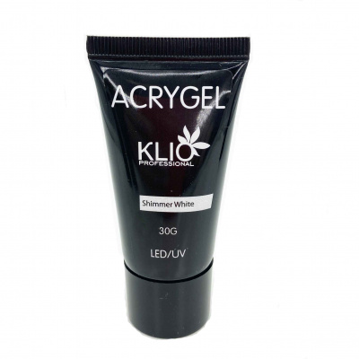 акригель shimmer white klio 30 г | для-ногтей.рф