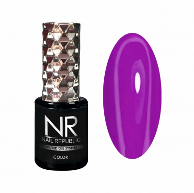 nail republic гель-лак №156, темно-фиолетовый, 10мл | для-ногтей.рф