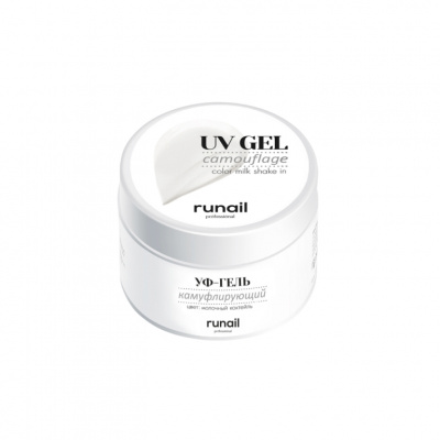 runail камуфлирующий uv-гель, молочный коктейль, 15 г | для-ногтей.рф