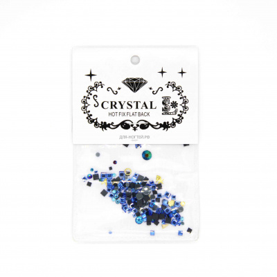 стразы crystal hot fix flat back (голубые) | для-ногтей.рф