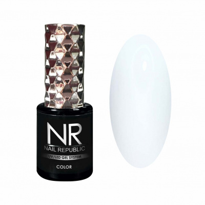 nail republic гель-лак №001, белый, 10мл | для-ногтей.рф