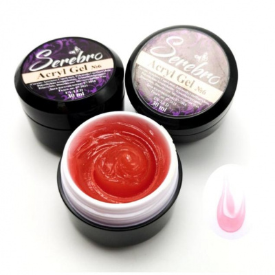 acryl gel "serebro" №6, 30 мл | для-ногтей.рф
