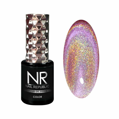 nail republic №73 cat's eye, кошачий глаз с эффектом призма, 10мл | для-ногтей.рф