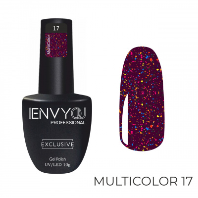 envy №017 multicolor, гель-лак с вкраплениями, 10мл | для-ногтей.рф