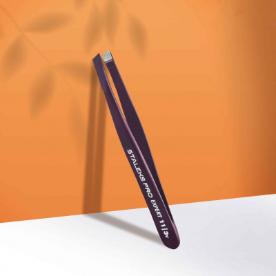 staleks pro expert 11 type 3, пинцет для бровей скошенный | для-ногтей.рф