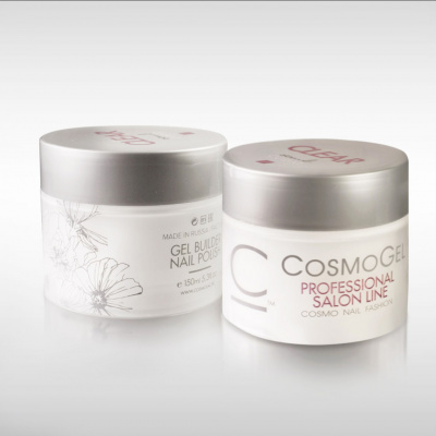 cosmolac clear gel, прозрачный однофазный гель, 150 гр. | для-ногтей.рф