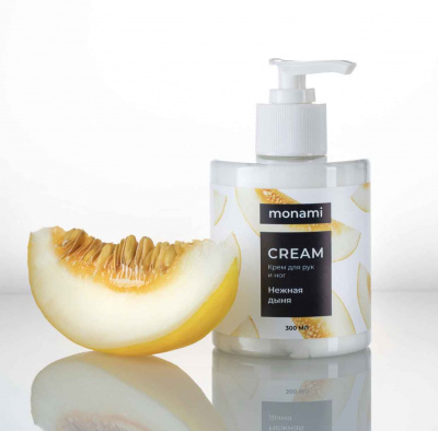 крем для рук и ног monami 300 ml, нежная дыня | для-ногтей.рф