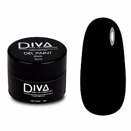 Diva гель краска черная, 5 ml