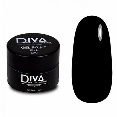 diva гель краска черная, 5 ml | для-ногтей.рф