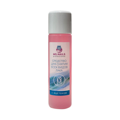 ms nails жидкость для снятия лака, 150 мл | для-ногтей.рф