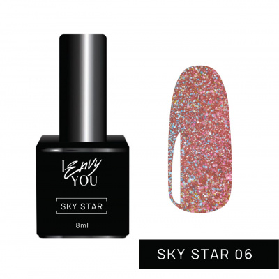 envy sky star №006, гель-лак светоотражающий, 10мл | для-ногтей.рф