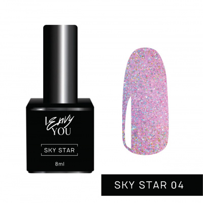 envy sky star №004, гель-лак светоотражающий, 10мл | для-ногтей.рф