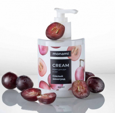 крем для рук и ног monami 300 ml, спелый виноград | для-ногтей.рф