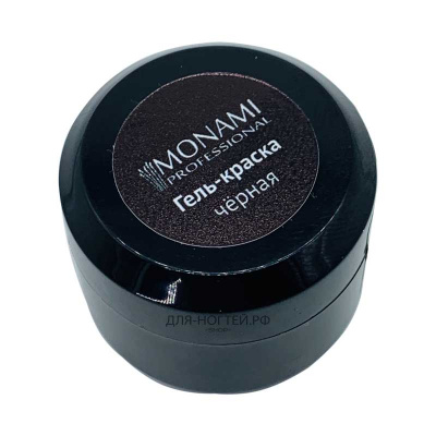 monami гель-краска, черная, без липкого слоя, 5 гр | для-ногтей.рф